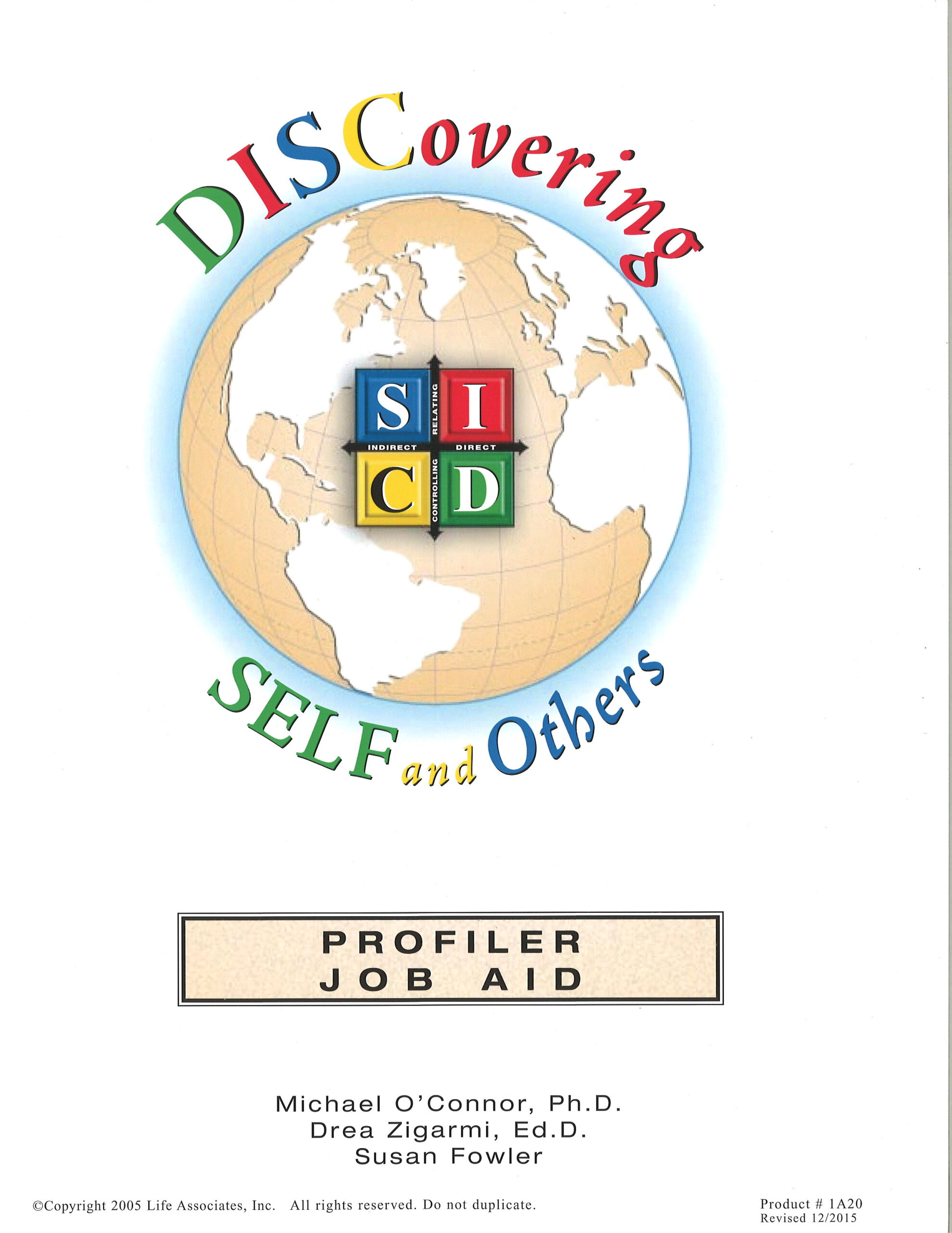 image of cover of discovering self and others profiler job aid
